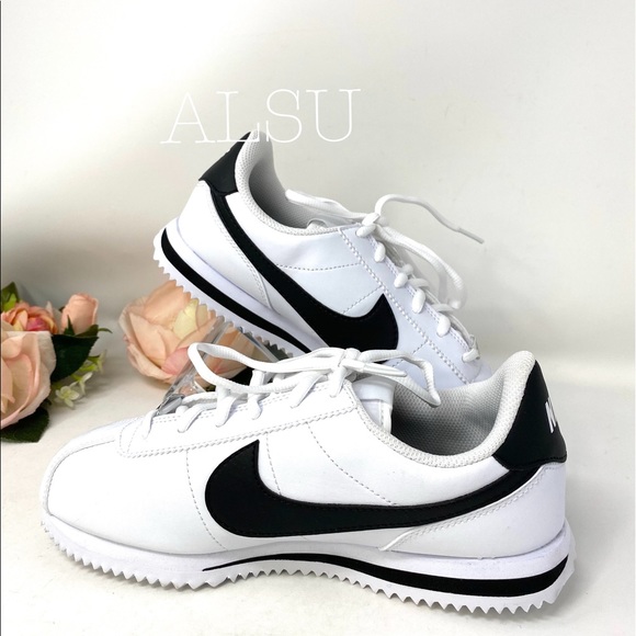 Nike Cortez Basic SL GS Leather White Black W - Picture 3 of 8